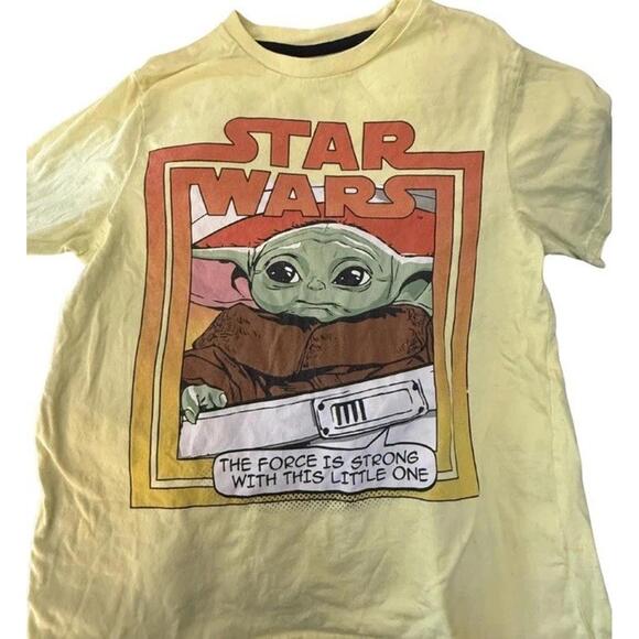 Star Wars Mandalorian Grogu Baby Yoda T-Shirt YS 14/16 - New - Picture 2 of 3